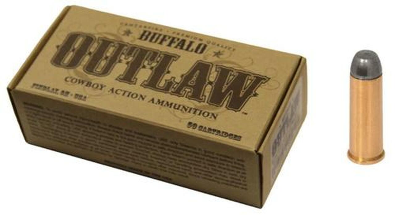 Image of Buffalo Cartridge Outlaw 44-40 Winchester 200gr, Lead Round Nose Flat Point 50rd/Box