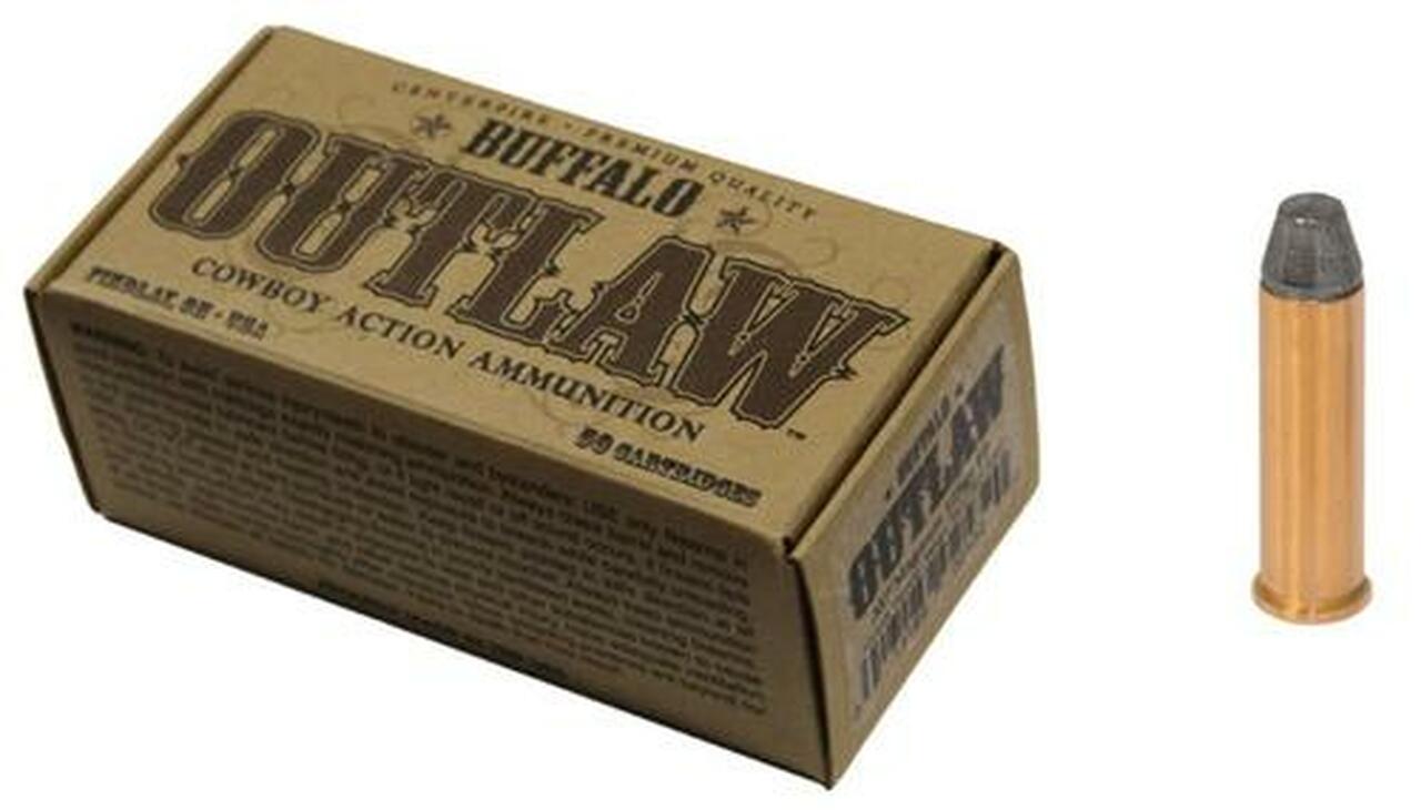 Image of Buffalo Cartridge Outlaw 357 Magnum 125gr, Lead Round Nose Flat Point 50rd/Box