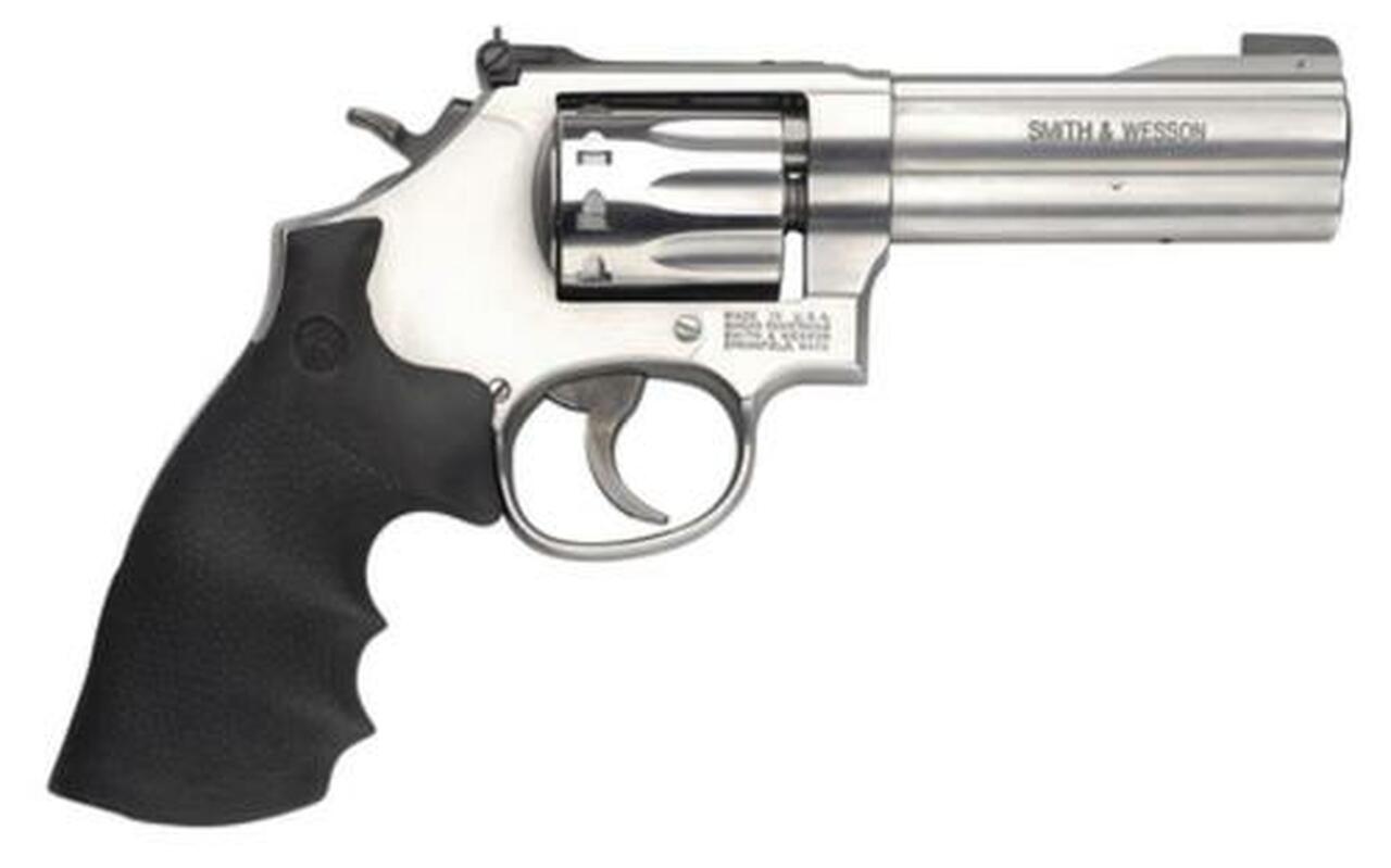 Image of Smith & Wesson 617 K-22 Masterpiece 22LR 4" Barrel Stainless Steel Houge Rubber Grip10rd