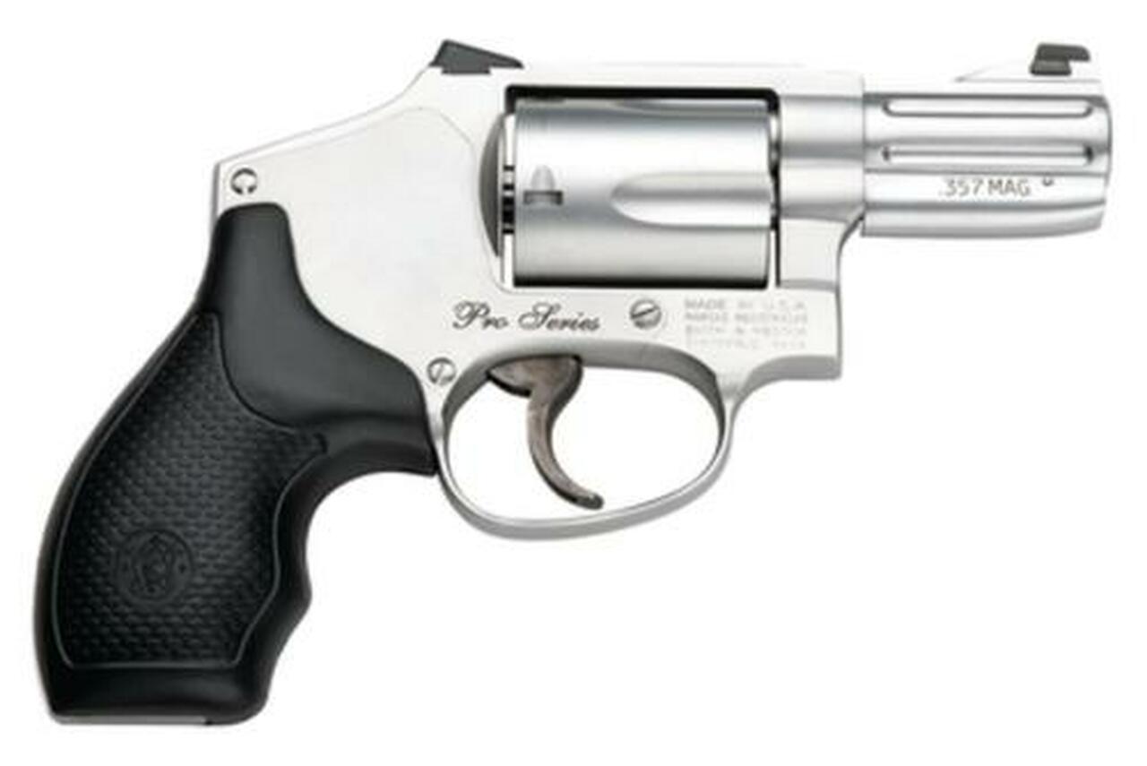 Image of Smith & Wesson 640 Pro .357 Ma/38 Spec 2" Barrel Satin SS Finish Night Sights Full Moon Clips 5 Round