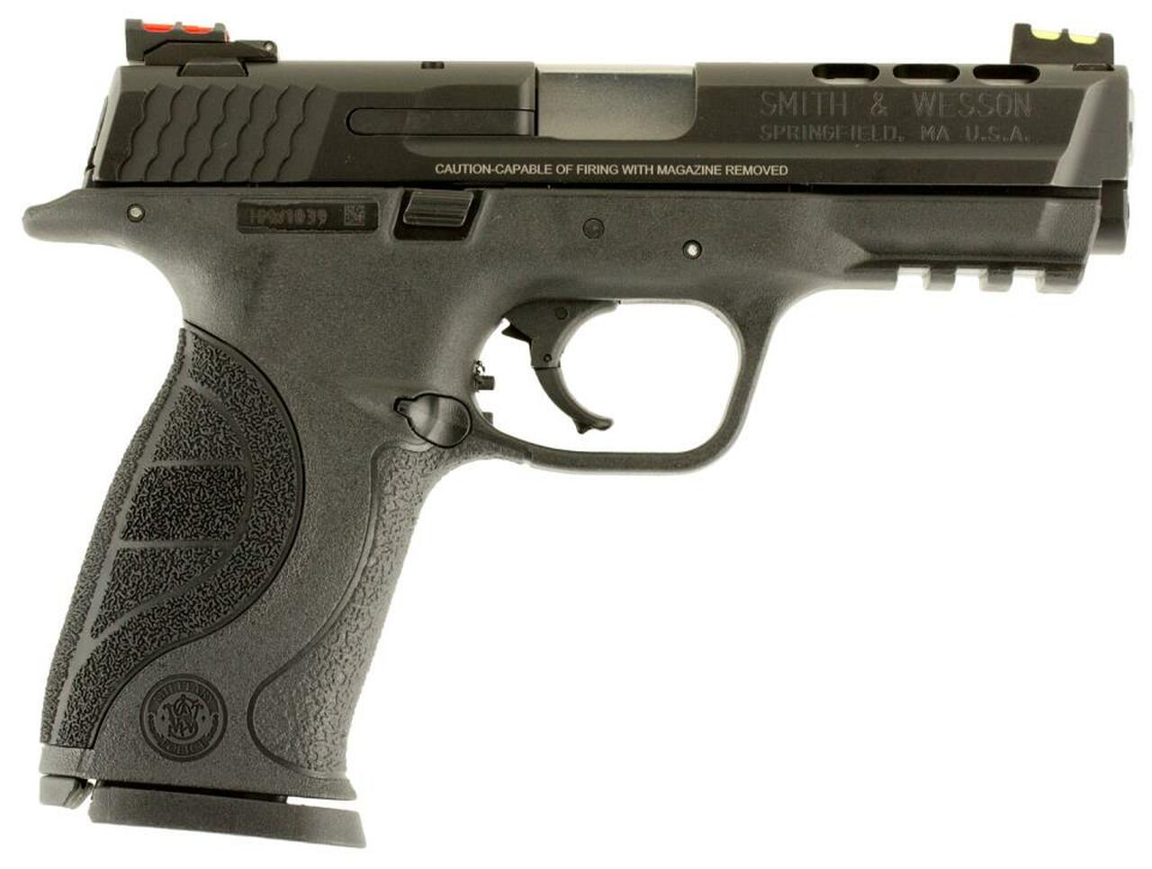 Image of Smith & Wesson M&P 9 Perfromance Center 4.25" Ported Barrel H-Viz Fiber Optic Sights 17rd Mag