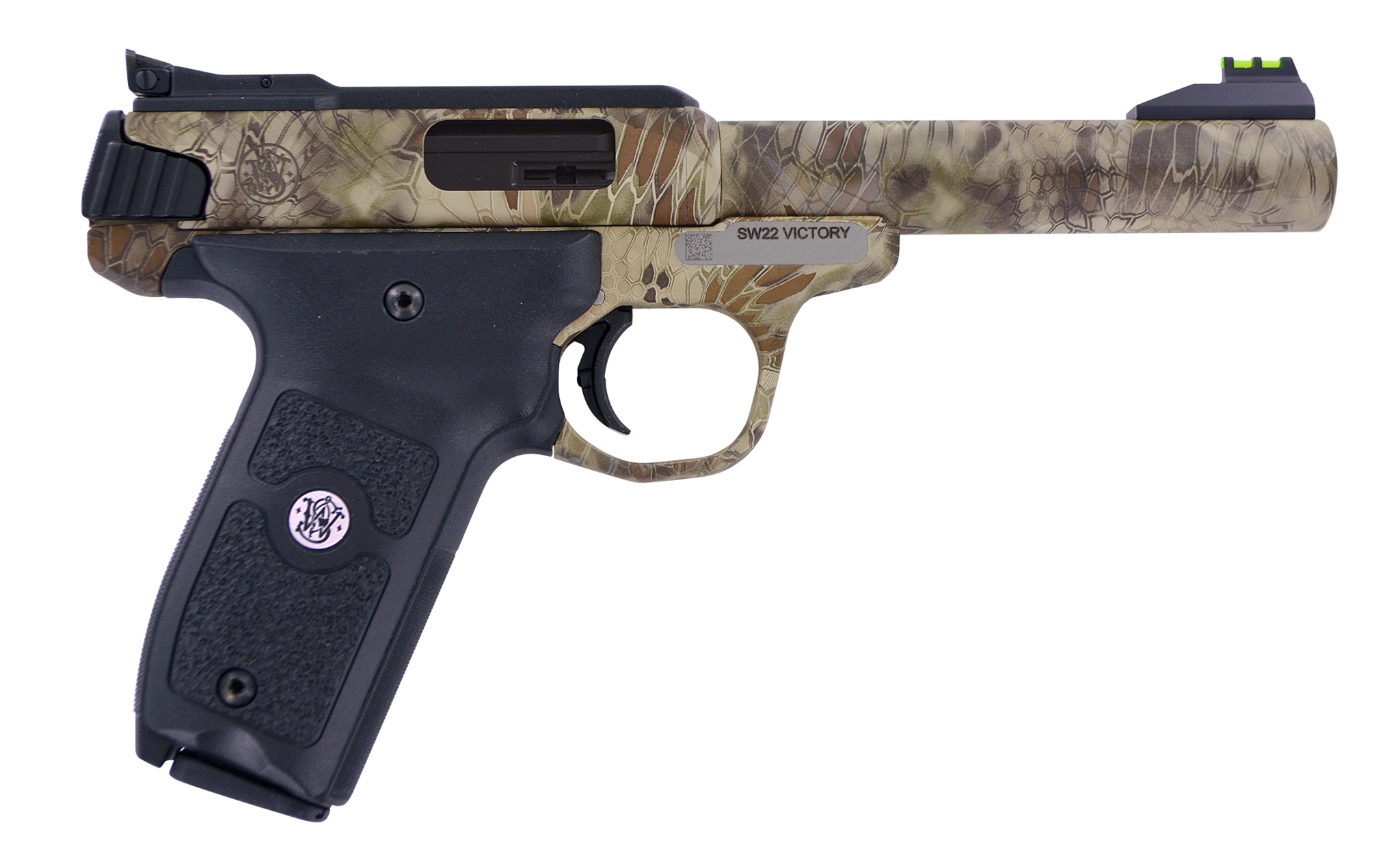 Image of Smith & Wesson SW22 Victory Pistol, 22LR, 5.5", Kryptek Highlander Camo, 10rd Mag