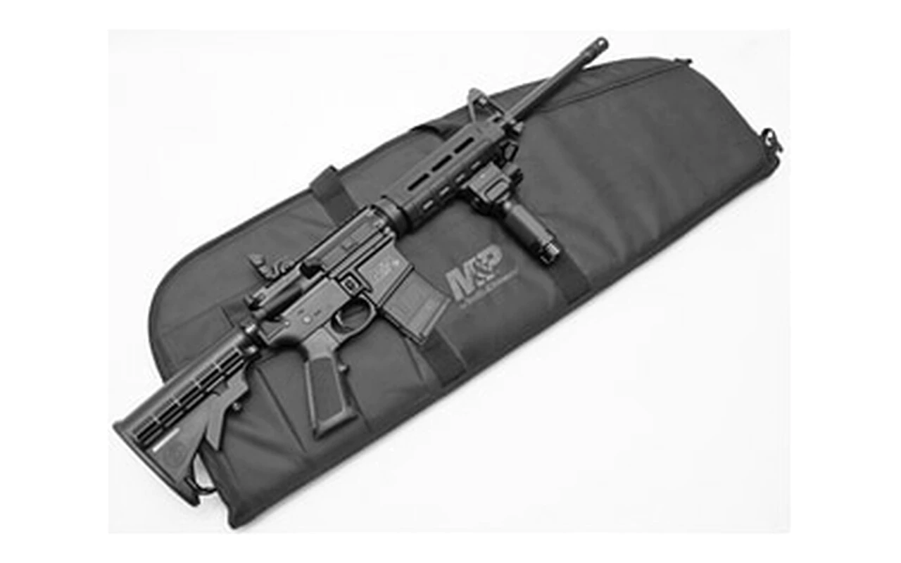 Image of Smith & Wesson M&P15 Sport II Rifle Bundle 223/5.56mm, 16", Black, M-Lok, Lit Fwd Grip, Case, 10rd