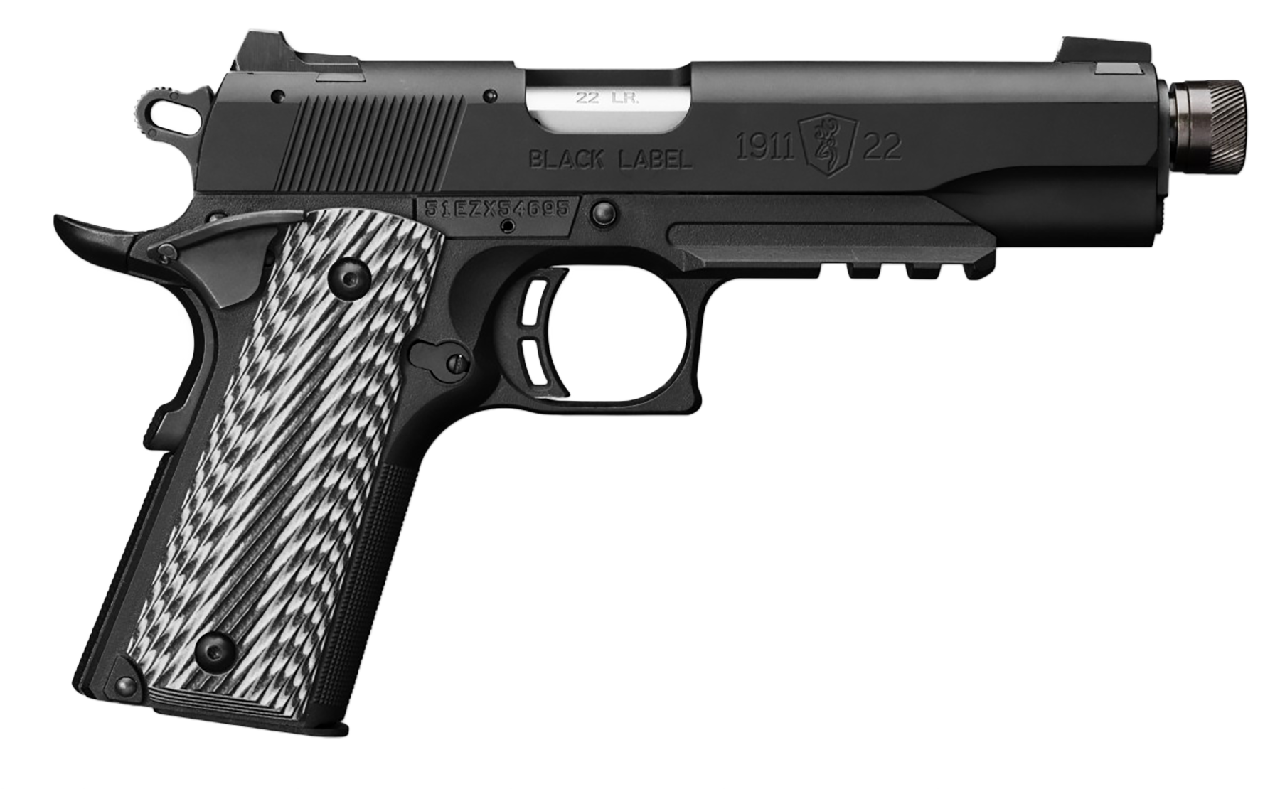 Image of Browning 1911-22 Black G10 Grips 4.8' Threaded Barrel, Silerncer Ready