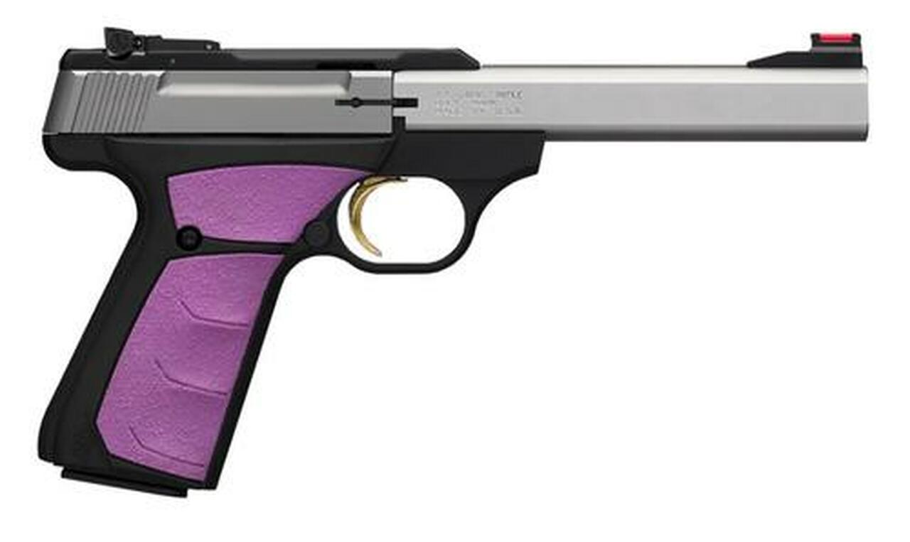 Image of Browning Buck Mark Plus 22LR 5.5" SS Barrel Fuchsia Grips 10 Rd Mag