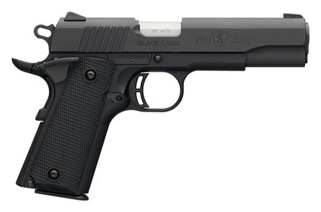 Image of Browning 1911 Black Label, .380 ACP, 3.625" Barrel, 8rd, Black