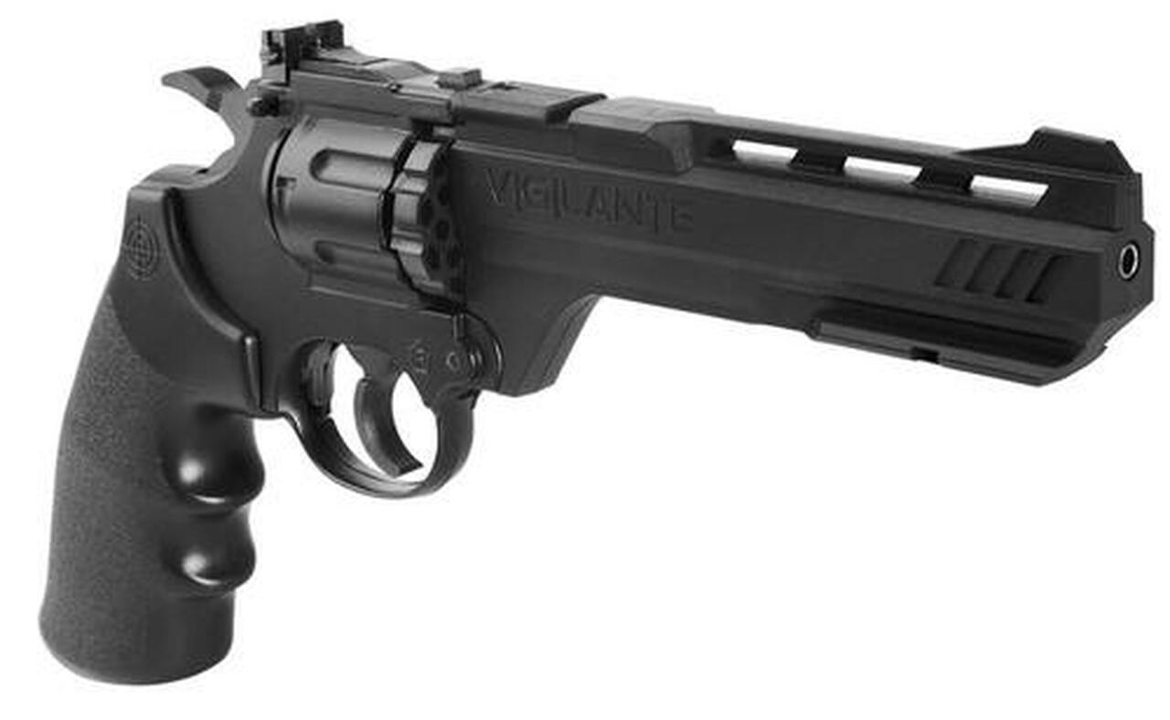 Image of Crosman Vigilante Air Pistol Revolver/Repeater .177 & BBs Black