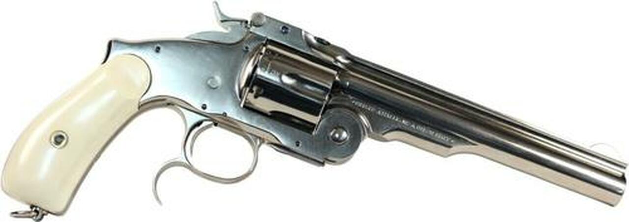 Image of Uberti Russian Top Break, .45 Colt, 6.5", Nickel Finish, Ivory Grip