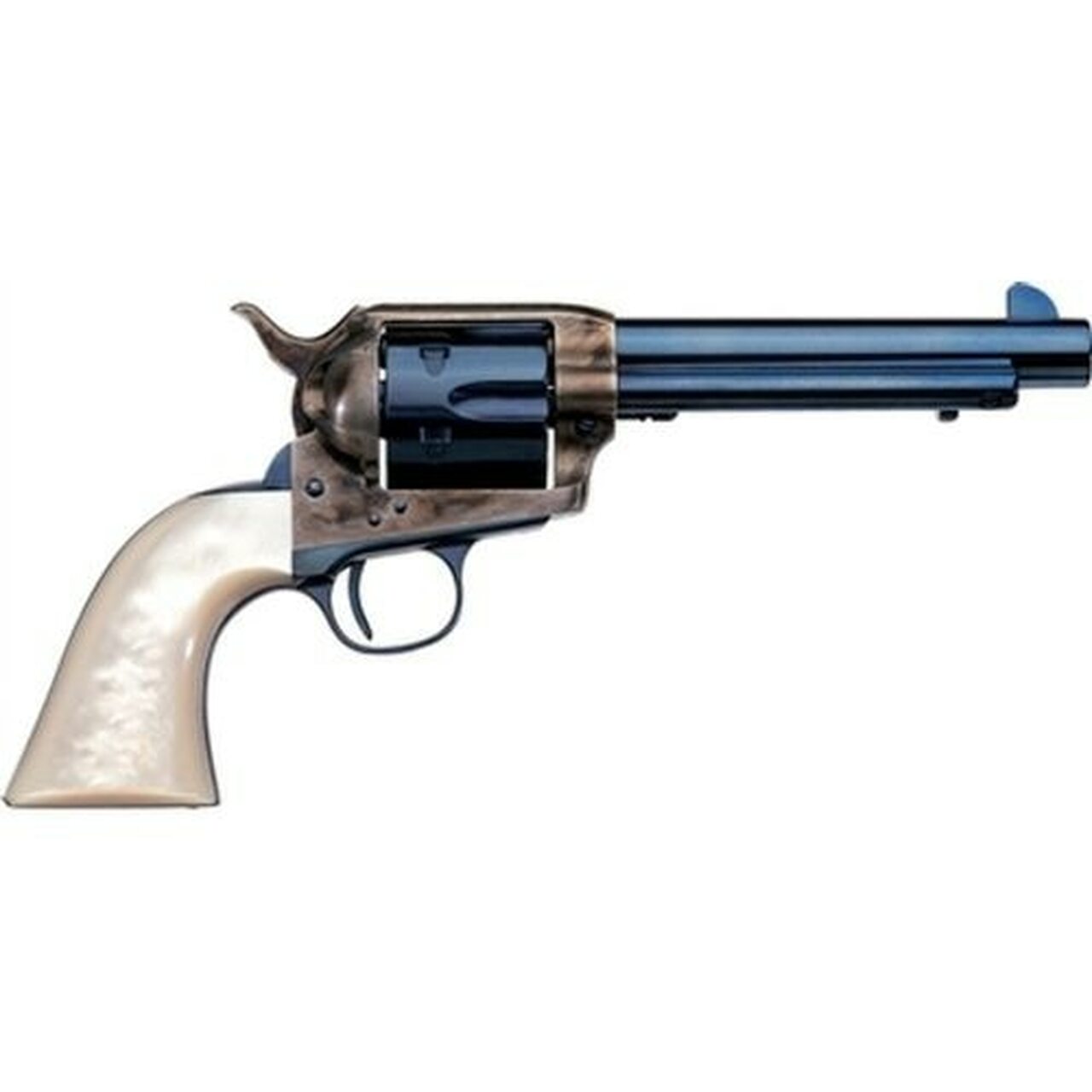 Image of Uberti 1873 Cattleman Frisco, .45 Colt, 4.75", 6rd, Pearl Grips, Charcoal Blue