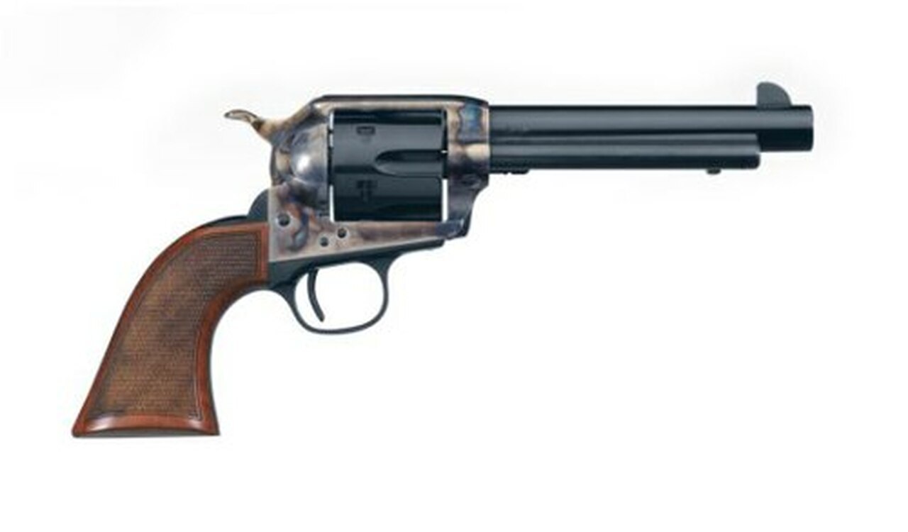 Image of Uberti Short Stroke SASS Pro .45 Colt, 4.75" Barrel, 6rd, Blued, Case Hardened