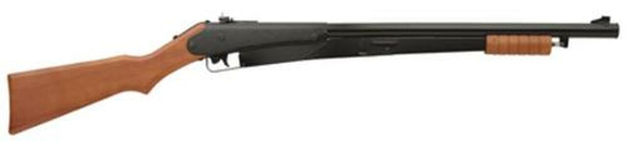 Image of Daisy Model 25, Pump Air Rifle, BB, 350 Feet Per Second, 10.75" Barrel, Black Color, Wood Stock, 50Rd Capacity