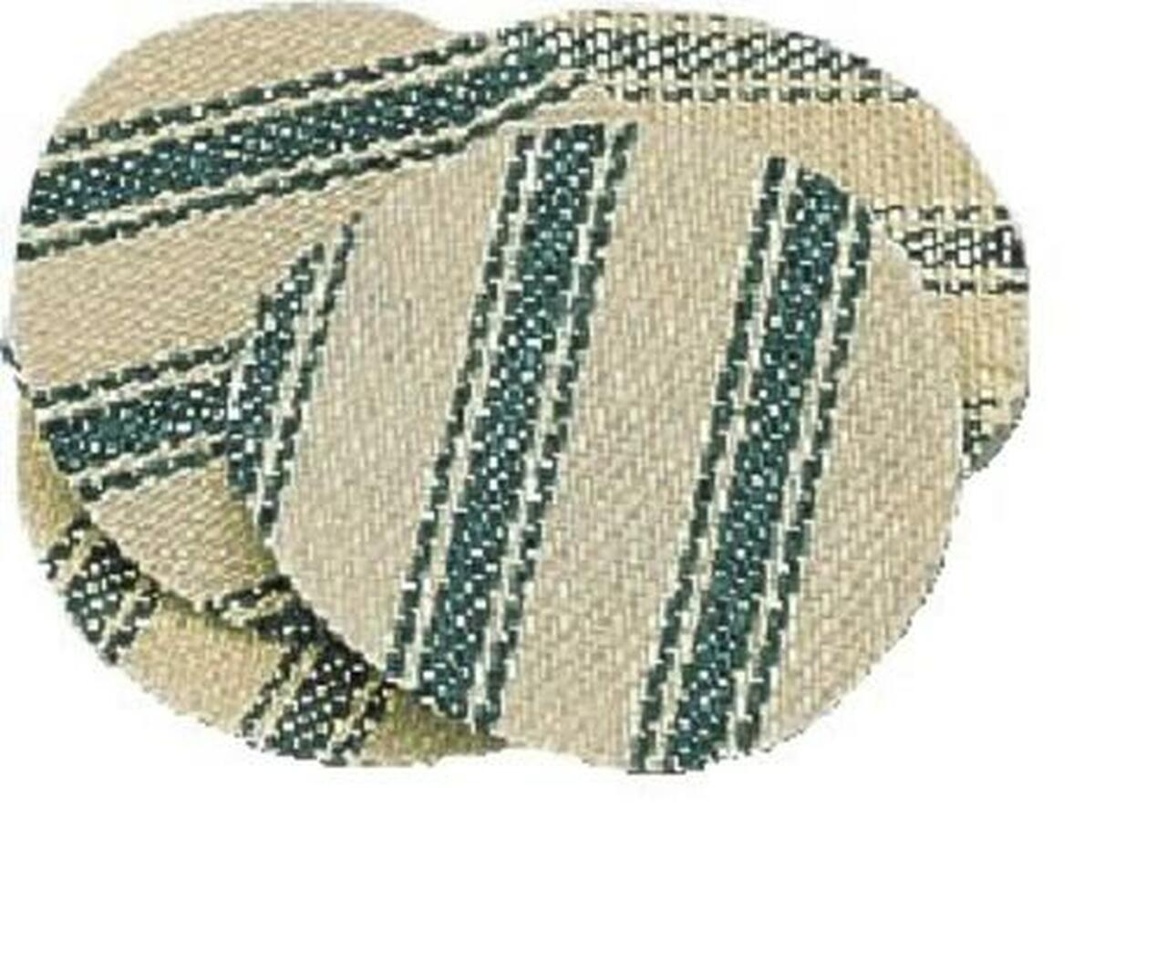 Image of CVA Shooting Patches 50-58 White/Green Striped Cotton Fabric