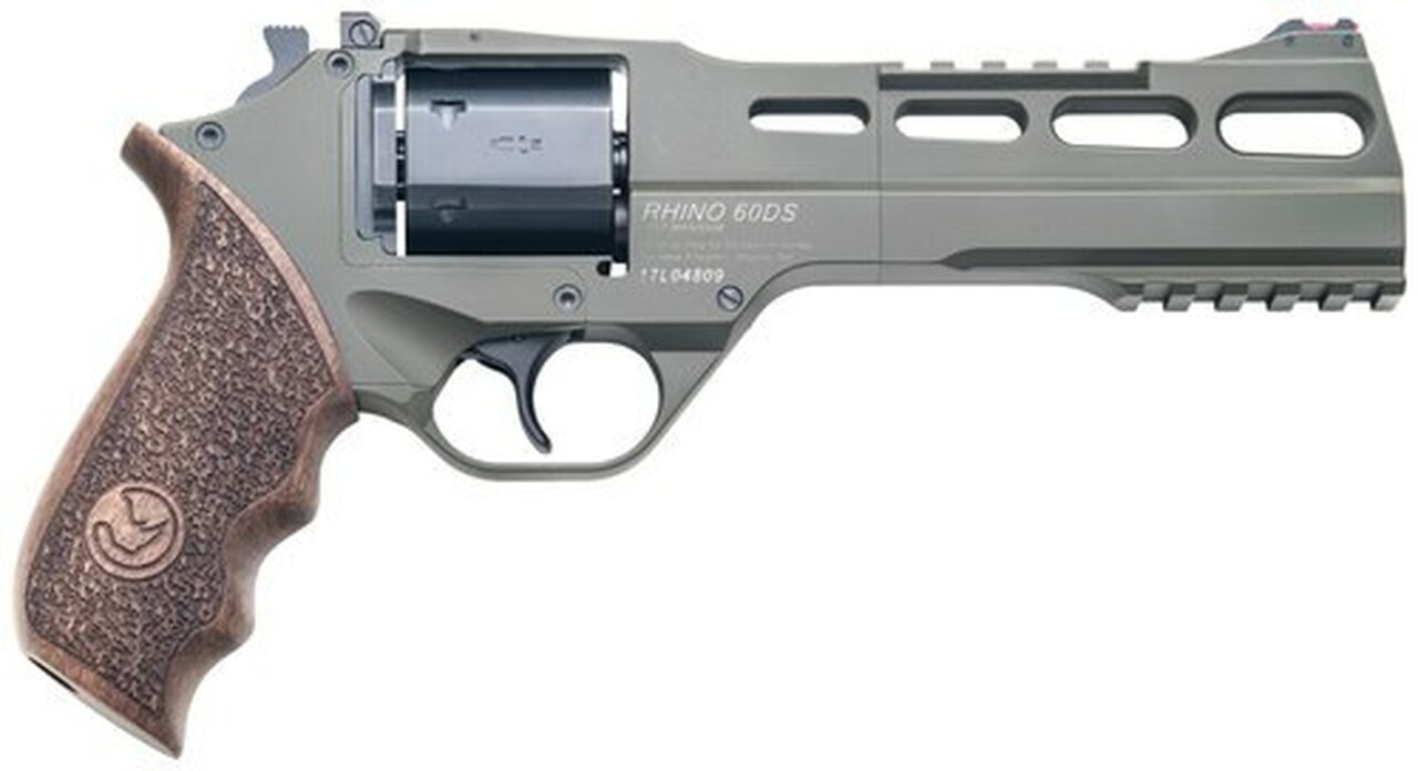 Image of Chiappa Firearms Rhino 60DS, .357 Mag, 6" Barrel, 6rd, Walnut Grip, OD Green