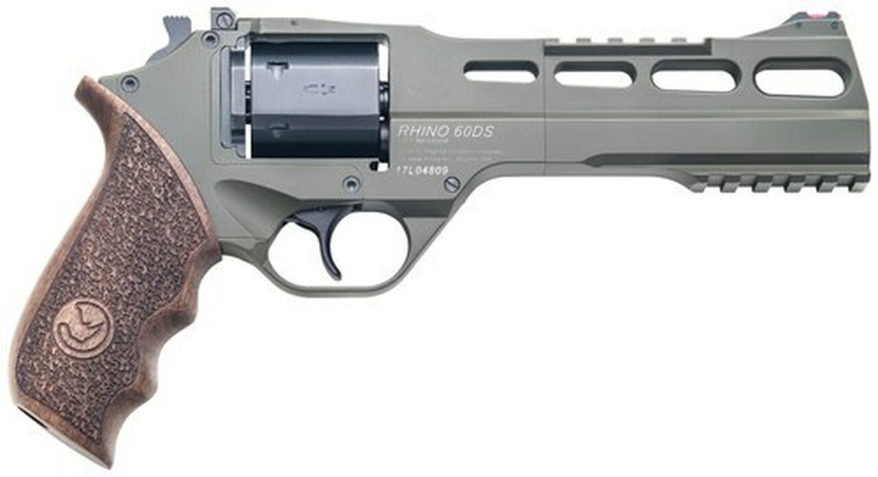 Image of Chiappa Firearms Rhino 60DS SAR, .357 Mag, 6", 6rd, Walnut Grip, OD Green