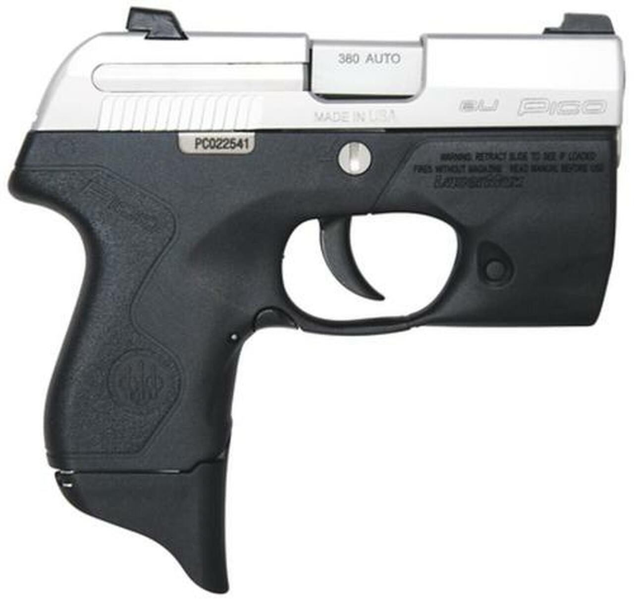 Image of Beretta Pico Inox 380 2.7" Barrel, Lasermax Light Grip Frame Double 6 Rd Mag