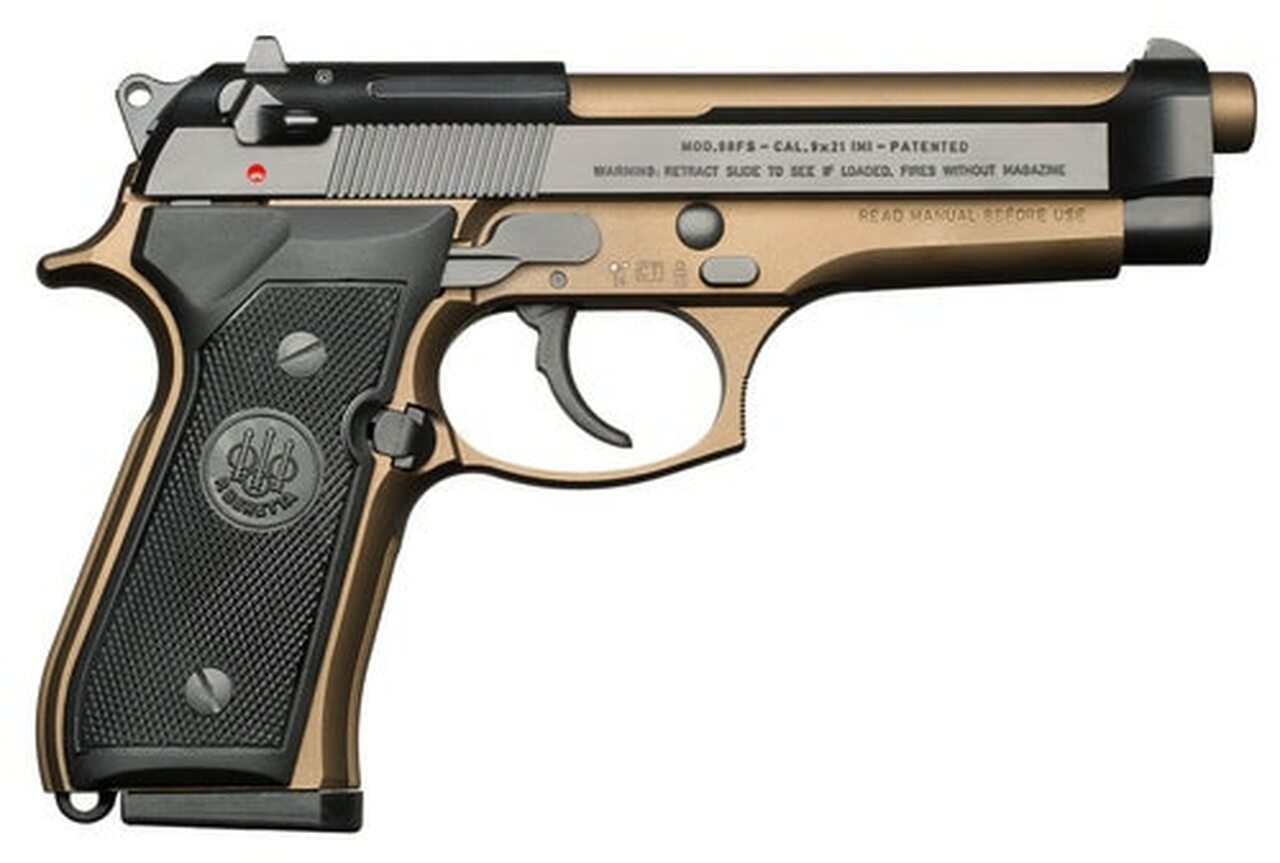Image of Beretta 92, 9mm, 4.9" Barrel, 10rd, Decocker, Burnt Bronze