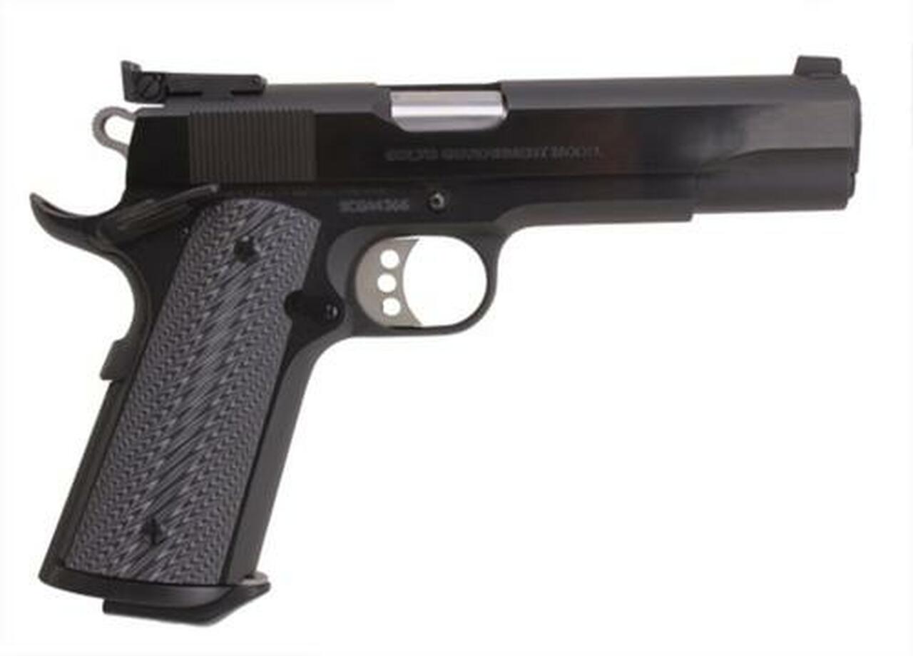 Image of Colt Mfg 1911 Special Combat Government Single 45 Automatic Colt Pistol, 5", Black/Silver Grips, Blued