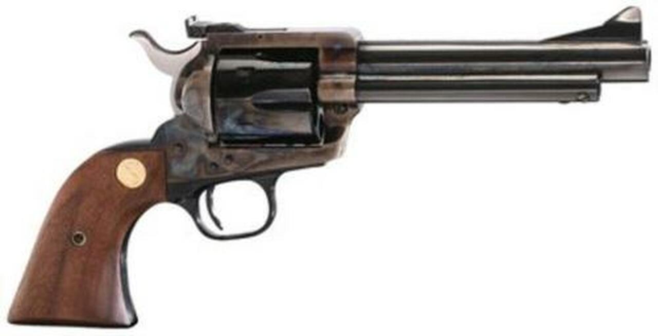 Image of Colt New Frontier Revolver, .45 Colt, 5.5", Walnut, Medallion Grip, Royal Blue Finish, 6rd