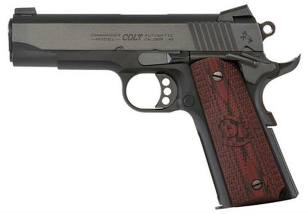 Image of Colt Lightweight Commander 9mm 4.25" Barrel Blue Finish Novak Sights G10 Grips 8rd Mag