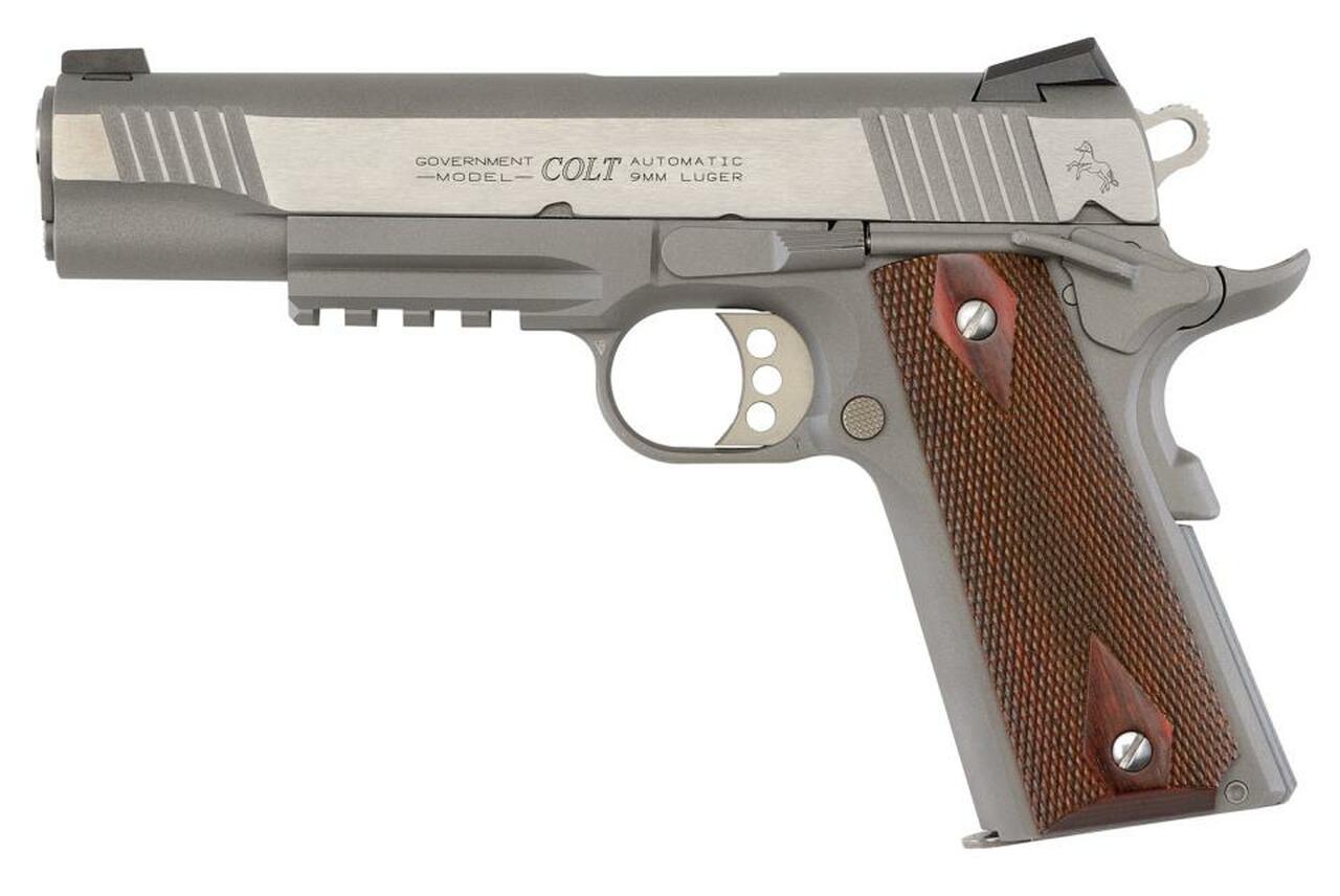 Image of Colt XSE Rail Gun Govt 5" Barrel 9mm SS Finish Noval Sights