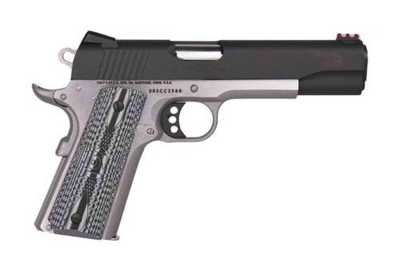 Image of Colt Competition Govt 38 Super, 5" Barrel, Black Slide, SS Framel, 9rd Mag