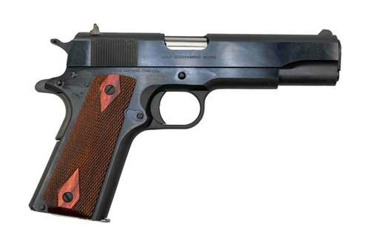 Image of Colt 1911 Government .38 Super, 5" Barrell, Wood Grips, Blued, 9rd