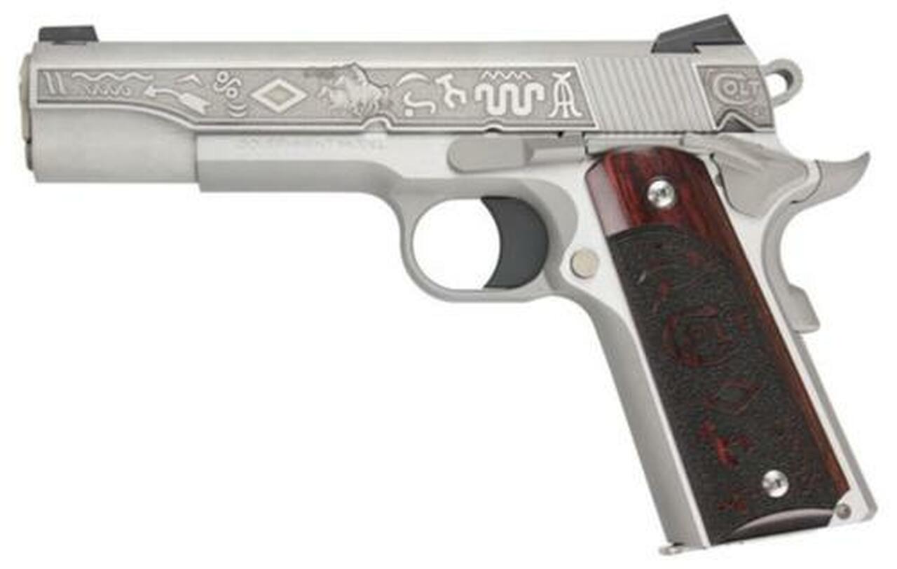 Image of Colt 1911 Government "The Last Cowboy" 9mm, 5", Stainless, 1 of 300, 8rd