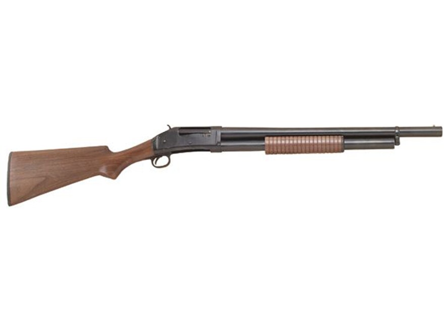 Image of Cimarron 1897 Pump Action Shotgun 12 Gauge 20" Barrel 2.75" Chamber Blue, Walnut