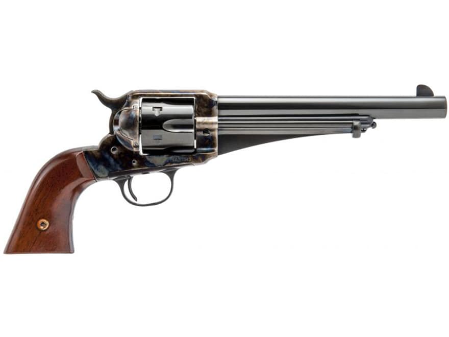 Image of Cimarron 1875 Outlaw Revolver 45 Colt (Long Colt) 7.5" Nickel Barrel, 6-Round Nickel Frame Walnut Grip