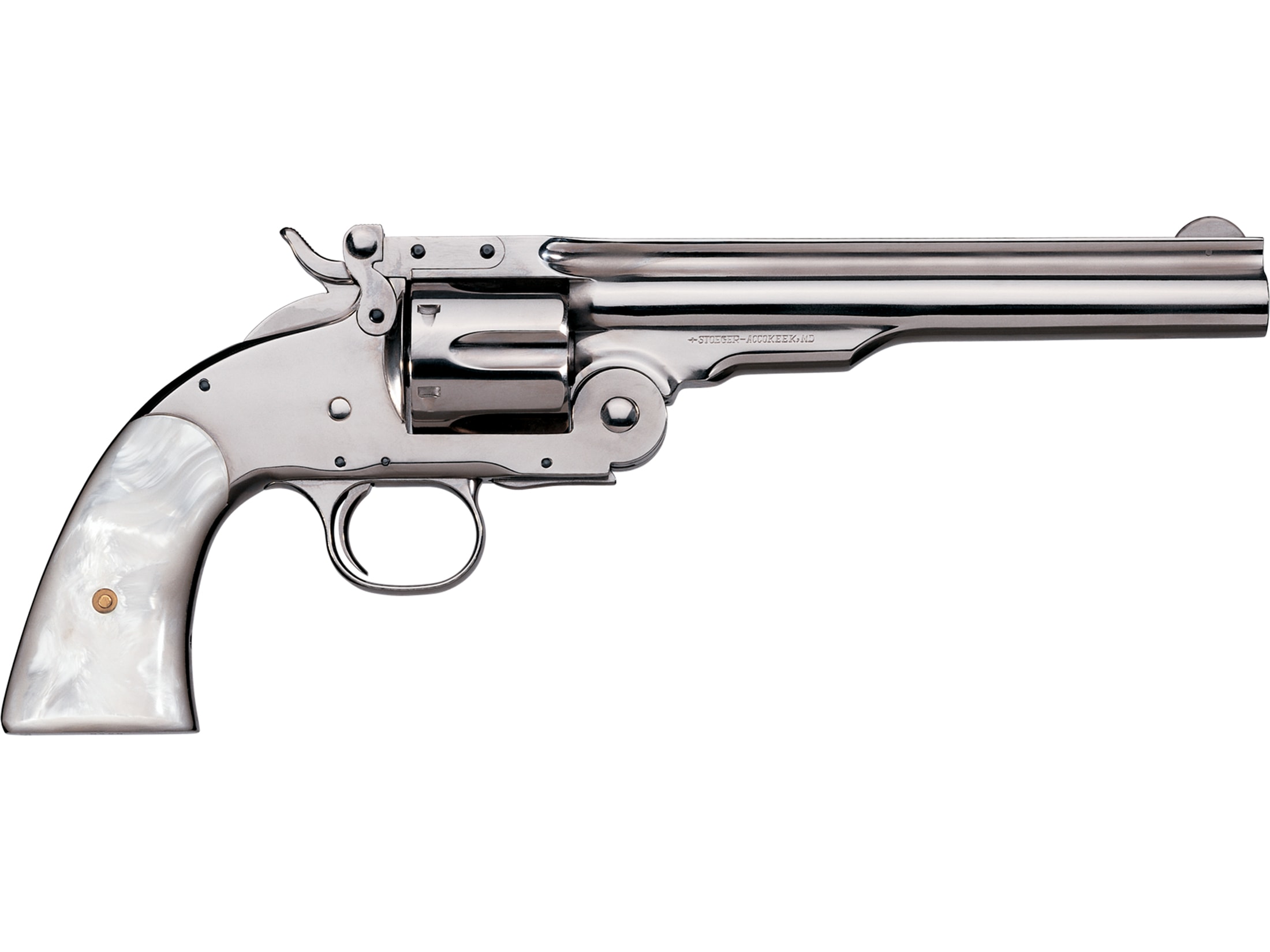 Image of Uberti No. 3 2nd Model Top Break Nickel Finish Pearl Grip .45 Colt 7"