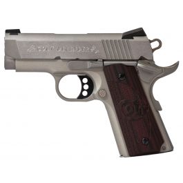 Image of Colt Defender 45 ACP 7+1 Semi Auto Hammer Fired Pistol, Brushed Stainless - O7000XE