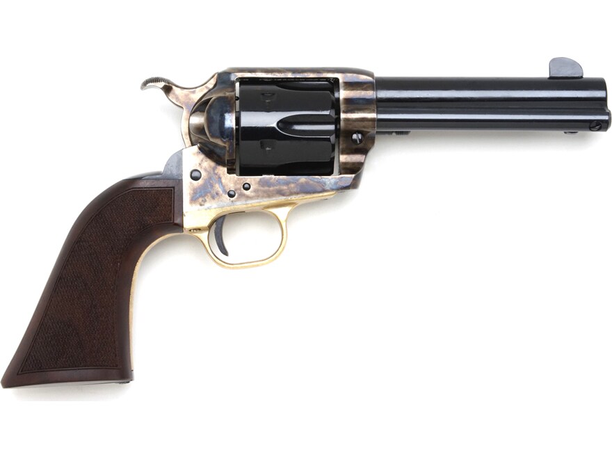 Image of Pietta 1873 GW2 Alchimista II 45 Colt, 5.50" Barrel, Blued Color Case Hardened, Steel Walnut Army Checkered Grip, 6rd