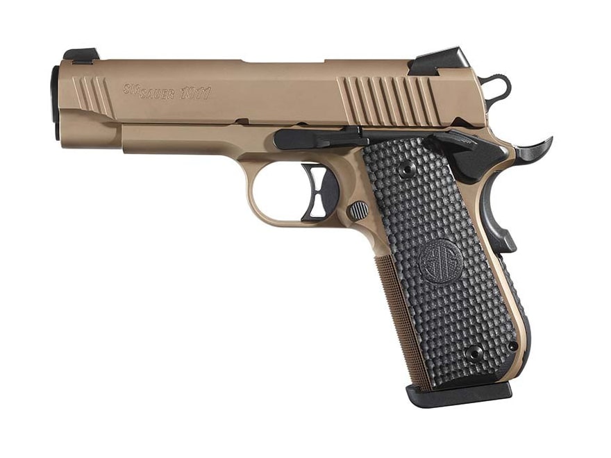 Image of Sig Sauer 1911 Emperor Scorpion Carry Pistol 45 ACP 4.2" Barrel Siglite Night Sights 8-Round Flat Dark Earth G10