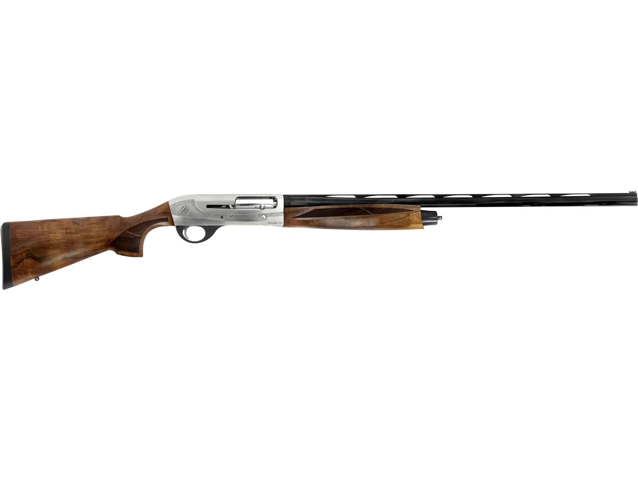 Image of Weatherby 18i Deluxe Gr2 Shotgun 12 Gauge 28" Barrel, Walnut Stock, Nickel Receiver