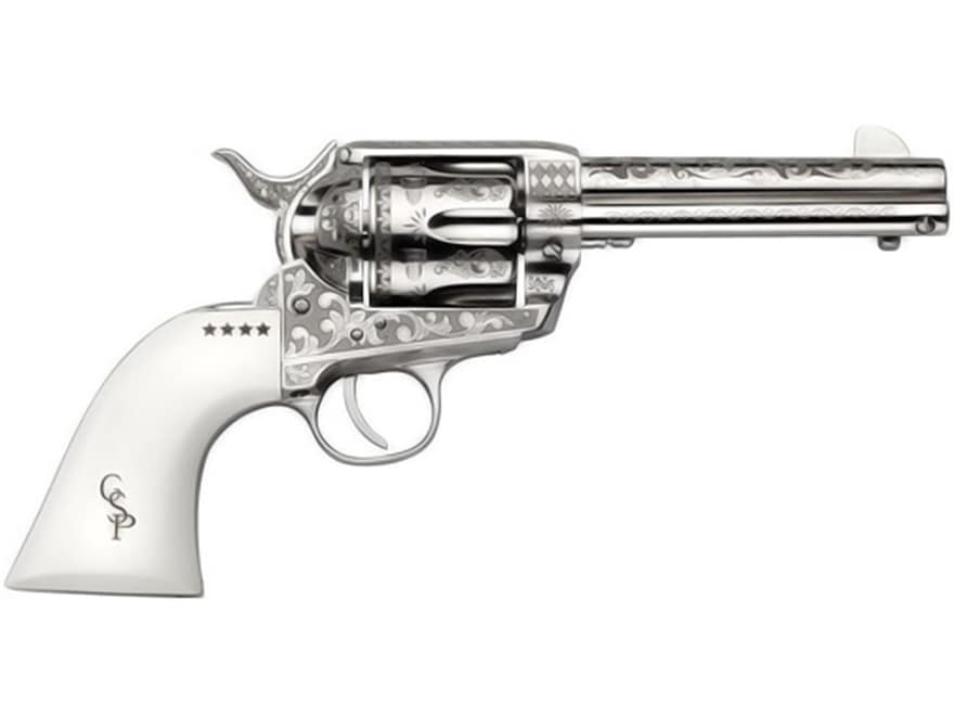 Image of Cimarron George Patton Engraved Revolver 45 Colt, 4.75" Barrel, 6rd