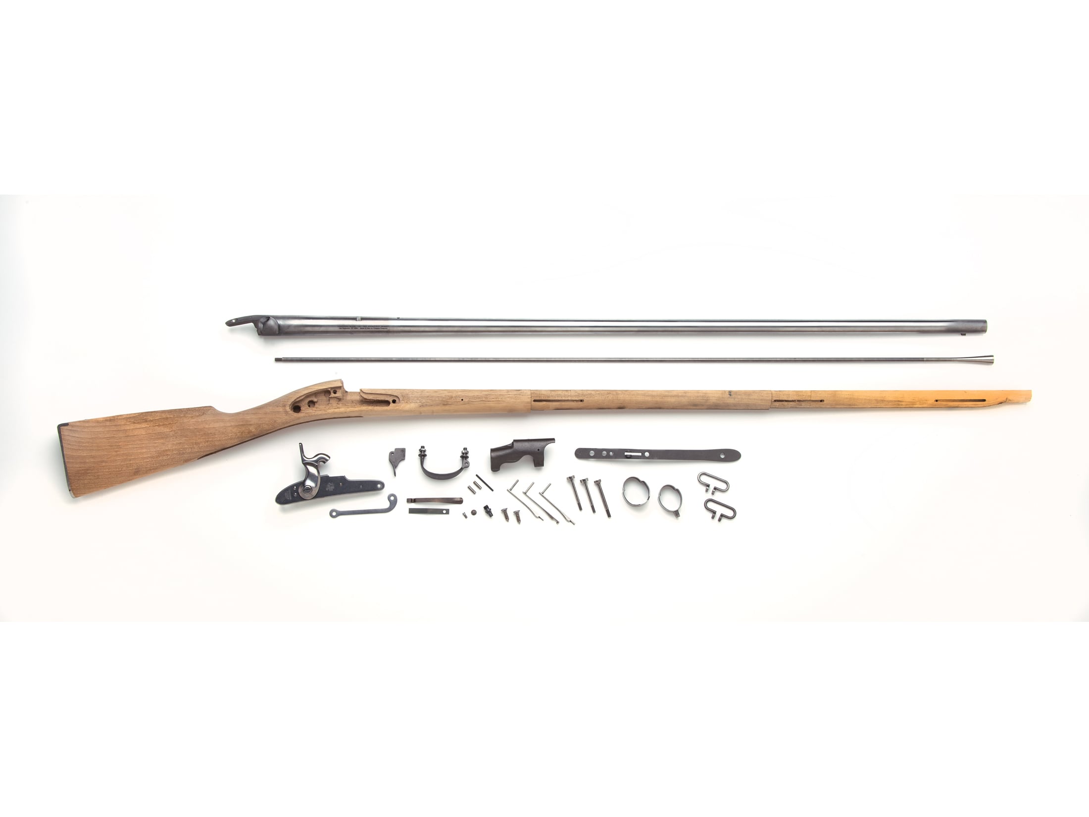 Image of Traditions 1842 Springfield Musket Muzzleloading Rifle Kit 69 Caliber Percussion Rifled 42" Barrel Hardwood Stock