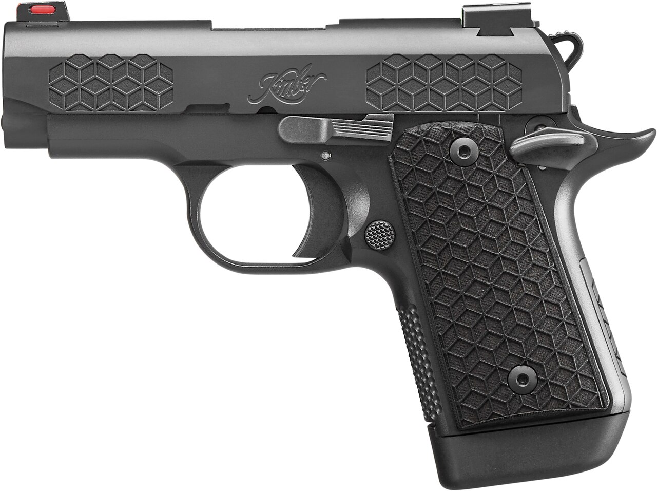 Image of Kimber Micro 9 Triari 9mm, 3" Barrel, KimPro II Black, Black Linen Micarta Grips, 7rd