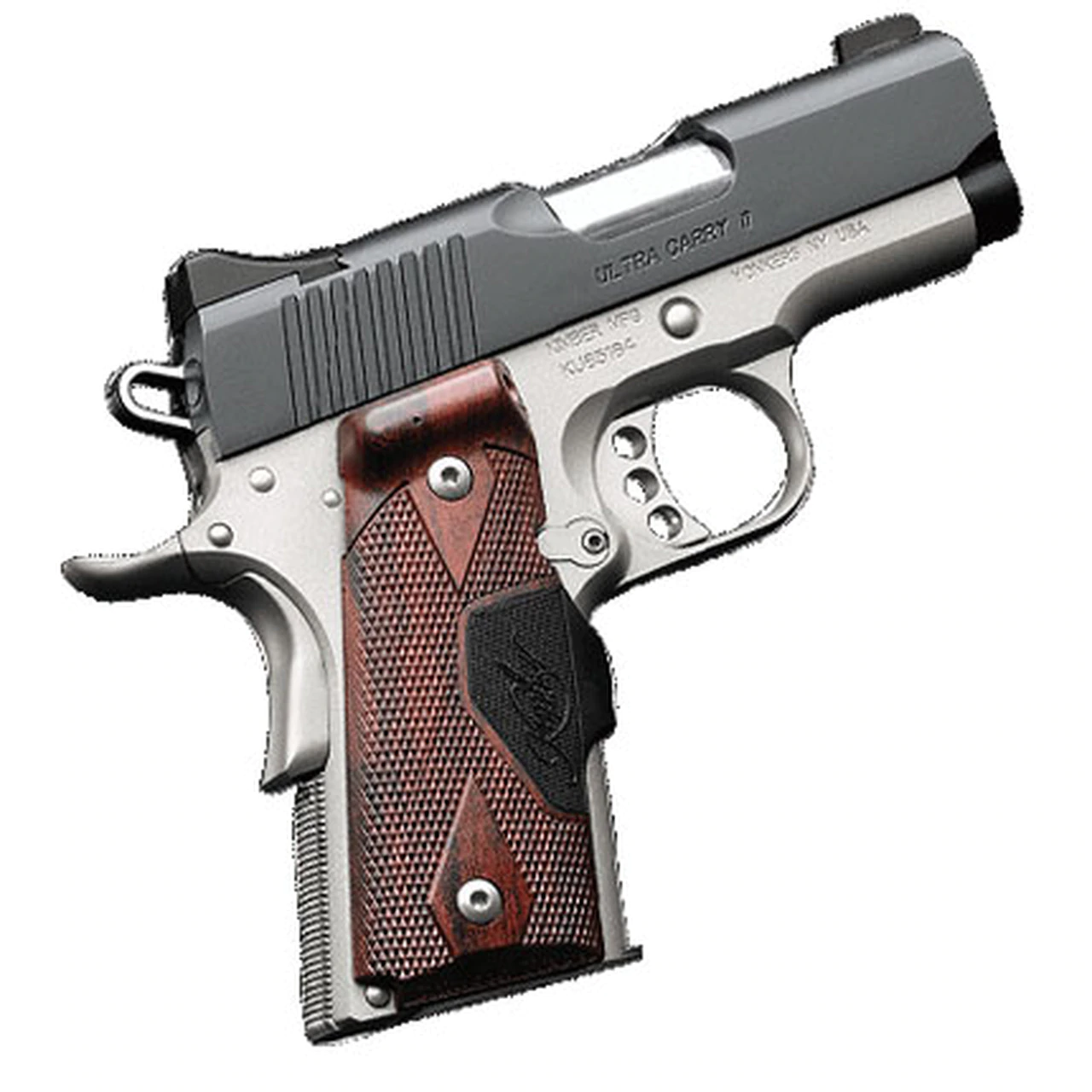 Image of Kimber Ultra Carry II .45 ACP, 3" Barrel, Two-Tone, Rosewood Grips, Green Laser, 7rd