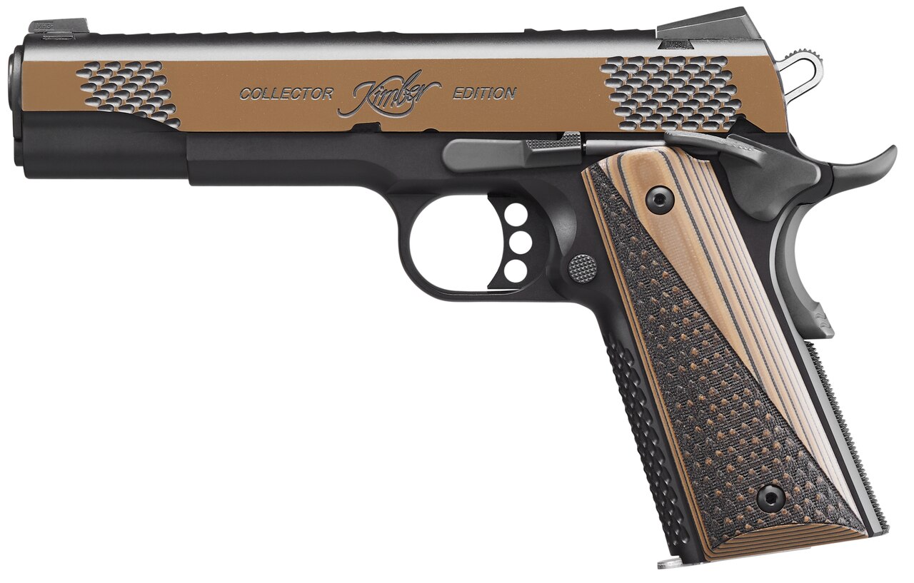 Image of Kimber Stainless Raptor II .45 ACP, 5" Barrel, KimPro Black/Tru-Tan, Black/Tan Grips, 8rd