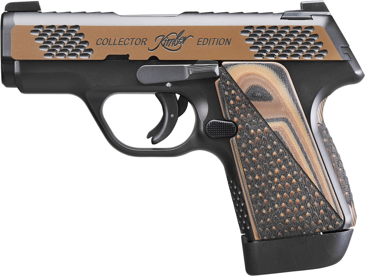 Image of Kimber EVO SP Raptor 9mm, 3" Barrel, KimPro II/Tru-Tan, Blk/Tan G10 Grips, 7rd