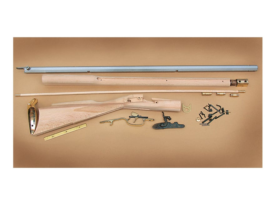 Image of Traditions Deluxe Kentucky Muzzleloading Rifle Kit 50 Caliber Percussion 33.5" Barrel Select Hardwood Raw