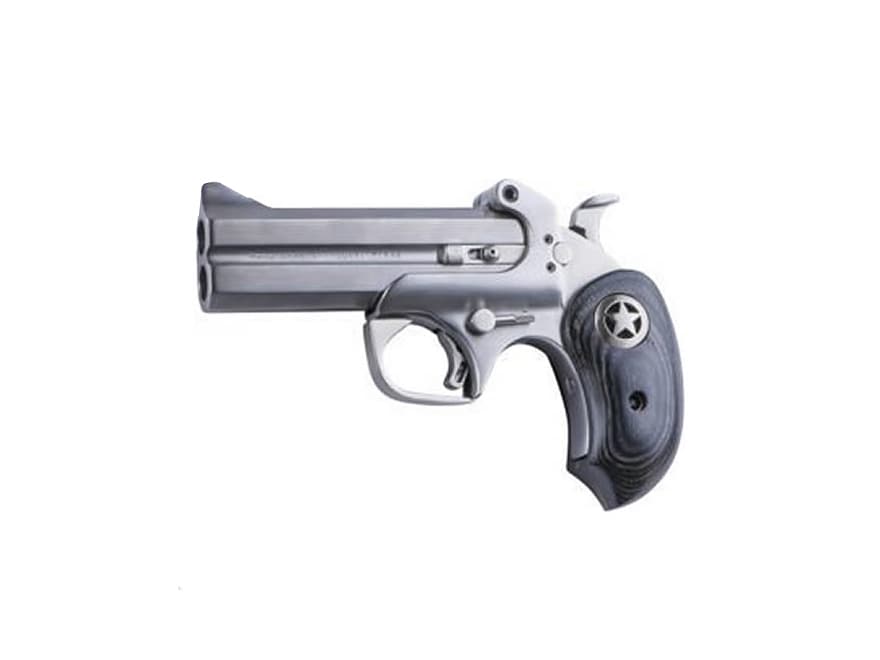Image of Bond Arms Ranger 2 Pistol 45 Long (Long Colt) 410 Bore 4.25" Barrel 2-Round Stainless, Black Ash Texas Star Grip