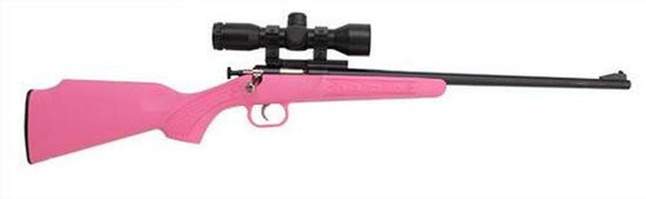 Image of Keystone Crickett 22LR Package, Pink Stock, Scope and Base