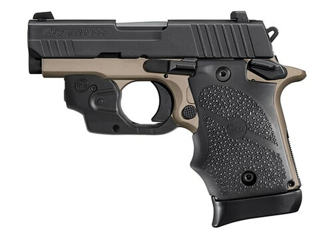 Image of Sig P938 Emperor Scorpion 9mm, 3.5" Barrel, Siglite Lima Laser, Desert Bronze, 7rd