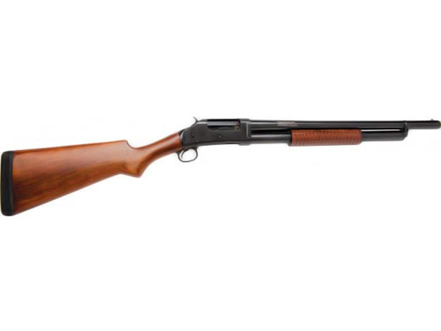 Image of Cimarron 1897 Pump Shotgun 12 Gauge 20" Blue Barrel, 6-Round Walnut Stock