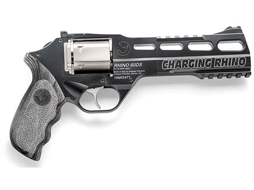 Image of Chiappa Charging Rhino DAO Revolver 9mm Luger 6" Barrel Black, Gray Laminate