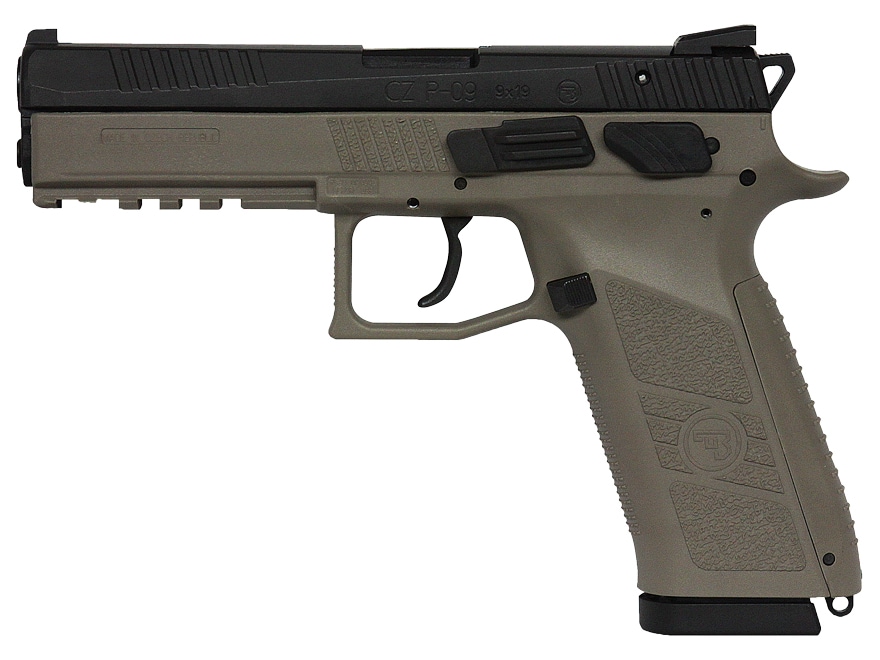 Image of CZ P09 9mm 4.5 Barrel Flat Dark Earth Night Sights 19 Rd Mag