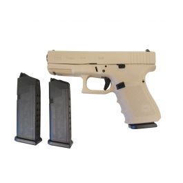Image of Glock 19 Gen 4 9mm Pistol, (Desert Tan) - UG1950203DS