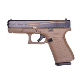 Image of Glock G19 Gen5 Distressed Flag Engraved 9mm Pistol, FDE - PA1950203DEDF