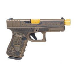 Image of Glock G19 Gen4 Compact "Trump" Edition 9mm Pistol, Threaded Barrel - G19050203T